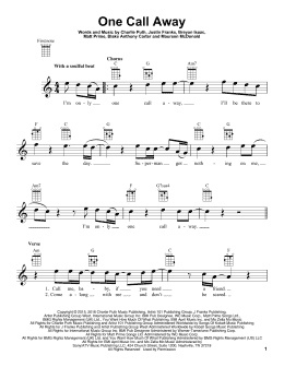 page one of One Call Away (Ukulele)