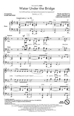 page one of Water Under The Bridge (SATB Choir)