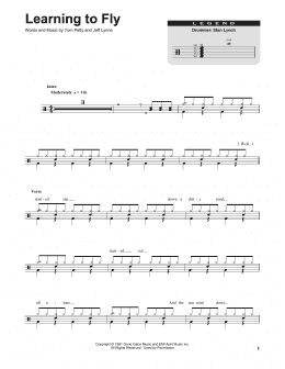 page one of Learning To Fly (Drums Transcription)