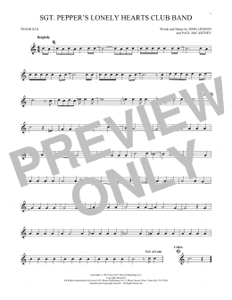 page one of Sgt. Pepper's Lonely Hearts Club Band (Tenor Sax Solo)