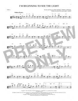 page one of I'm Beginning To See The Light (Viola Solo)