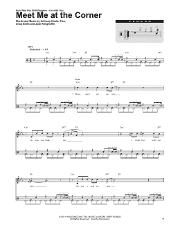 page one of Meet Me At The Corner (Drums Transcription)