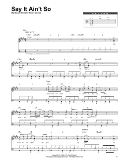 page one of Say It Ain't So (Drums Transcription)