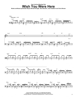 page one of Wish You Were Here (Drums Transcription)