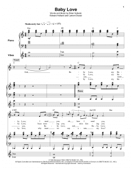 page one of Baby Love (Keyboard Transcription)