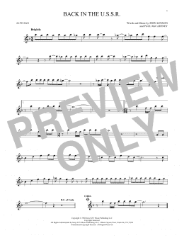 page one of Back In The U.S.S.R. (Alto Sax Solo)