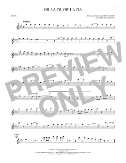 page one of Ob-La-Di, Ob-La-Da (Flute Solo)