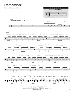 page one of Remember (Drums Transcription)