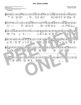 page one of Hey, Good Lookin' (Lead Sheet / Fake Book)