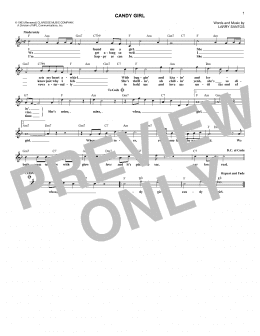 page one of Candy Girl (Lead Sheet / Fake Book)