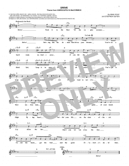 page one of Drive (Lead Sheet / Fake Book)