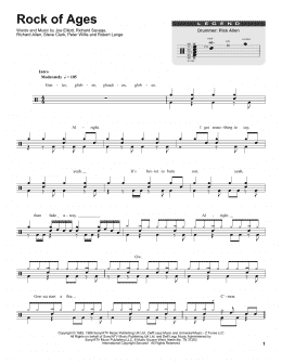 page one of Rock Of Ages (Drums Transcription)