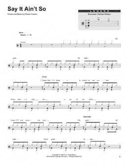 page one of Say It Ain't So (Drums Transcription)