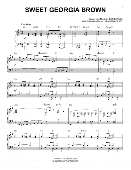 page one of Sweet Georgia Brown (arr. Brent Edstrom) (Piano Solo)