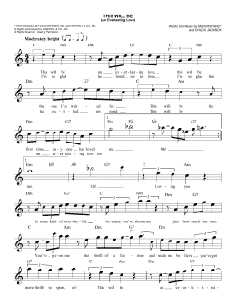 page one of This Will Be (An Everlasting Love) (Easy Lead Sheet / Fake Book)