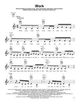 page one of Work (Ukulele)