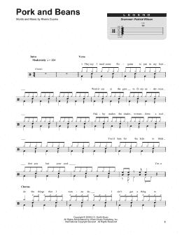 page one of Pork And Beans (Drums Transcription)