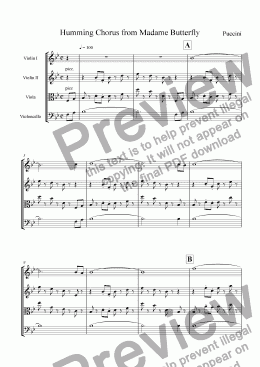 page one of Humming Chorus