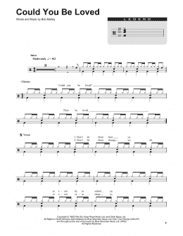 Could You Be Loved (Drums Transcription) - Print Sheet Music Now