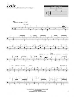 page one of Josie (Drums Transcription)