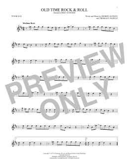 page one of Old Time Rock & Roll (Tenor Sax Solo)