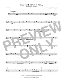 page one of Old Time Rock & Roll (Trombone Solo)