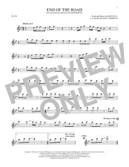 page one of End Of The Road (Flute Solo)