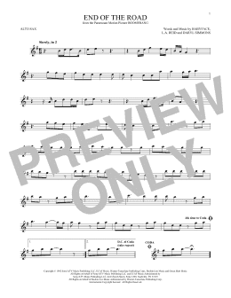 page one of End Of The Road (Alto Sax Solo)