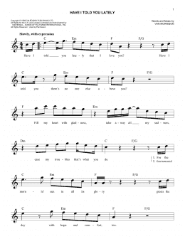 page one of Have I Told You Lately (Easy Lead Sheet / Fake Book)