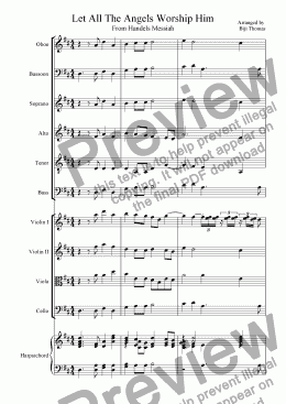 page one of Let all the angels -Messiah