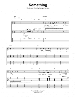 page one of Something (Guitar Tab (Single Guitar))