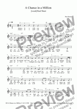 page one of A Chance in a Million [vocal] Lead sheet