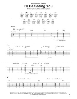 page one of I'll Be Seeing You (Guitar Rhythm Tab)