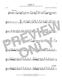 page one of Axel F (Flute Solo)