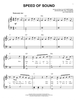 page one of Speed Of Sound (Easy Piano)