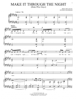 page one of Make It Through The Night (Piano & Vocal)