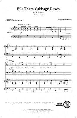 page one of Bile Them Cabbage Down (TB Choir)