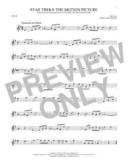 page one of Star Trek The Motion Picture (Violin Solo)