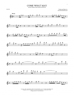 page one of Come What May (from Moulin Rouge) (Flute Solo)