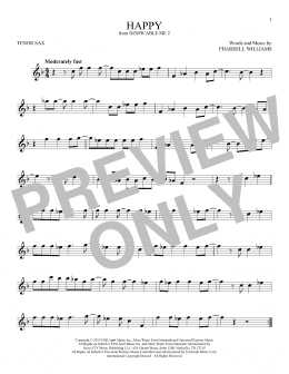 page one of Happy (Tenor Sax Solo)