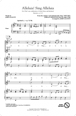 page one of Alleluia! Sing Alleluia (2-Part Choir)