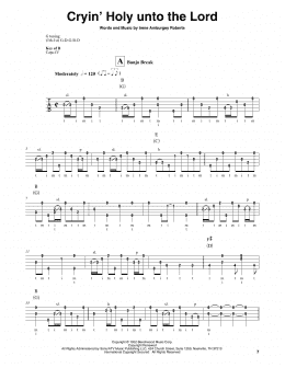 page one of Cryin' Holy Unto The Lord (Banjo Tab)