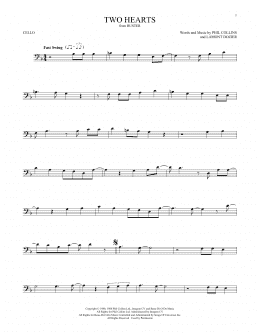 page one of Two Hearts (Cello Solo)