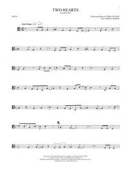 page one of Two Hearts (Viola Solo)