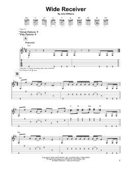 page one of Wide Receiver (Easy Guitar Tab)