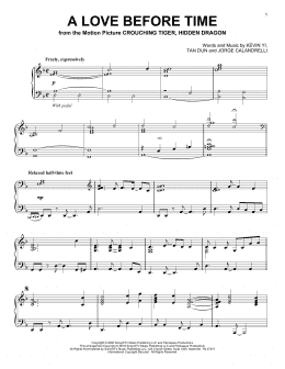 page one of A Love Before Time (Piano Solo)