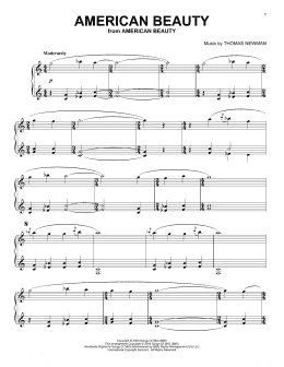 page one of American Beauty (Piano Solo)