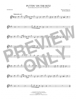 page one of Puttin' On The Ritz (Tenor Sax Solo)