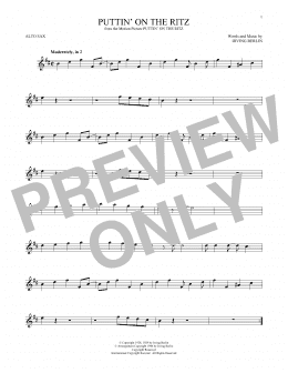 page one of Puttin' On The Ritz (Alto Sax Solo)