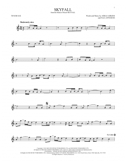 page one of Skyfall (Tenor Sax Solo)